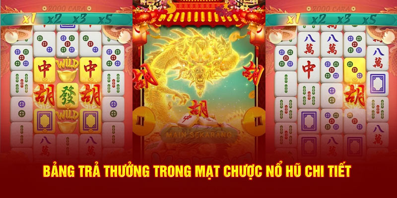 Bảng trả thưởng trong Mạt Chược nổ hũ chi tiết 